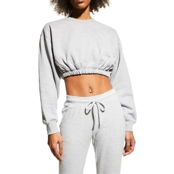 Alo XS Devotion Pullover Fleece Crop Top - Picture 2 of 6